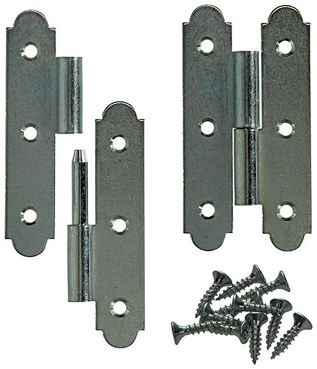 Mack 1013259 - 2 bisagras españolas derecha galvanizadas h 90 x w 50 mm | 5 piezas