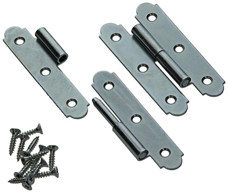 Mack 1013262 - 2 bisagras españolas derecha galvanizadas h 100 x w 50 mm | 5 piezas