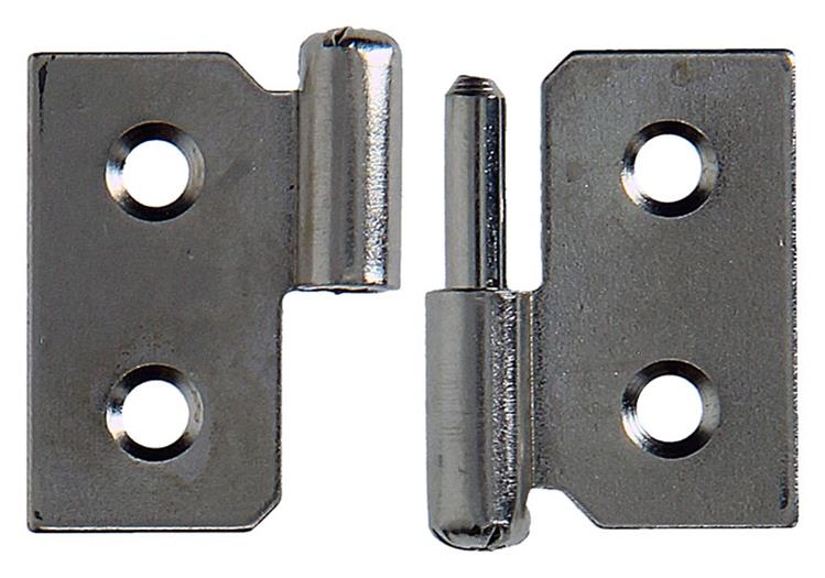 Mack 1013467 - 2 bisagras para muebles derecha niquelada alto 30 x ancho 40 mm | 5 piezas