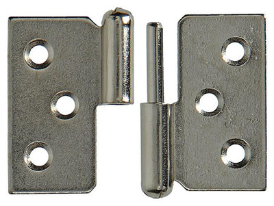 Mack 1013351 - 2 furniture hinges right nickel-plated h 40 x w 50 mm | 5 pieces
