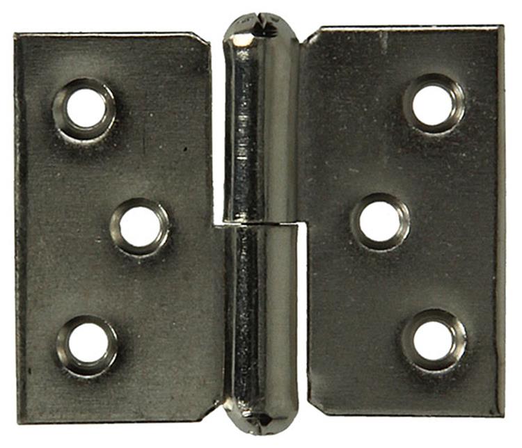 Mack 1013350 - 2 bisagras para muebles izquierda niquelada alto 40 x ancho 50 mm | 5 piezas