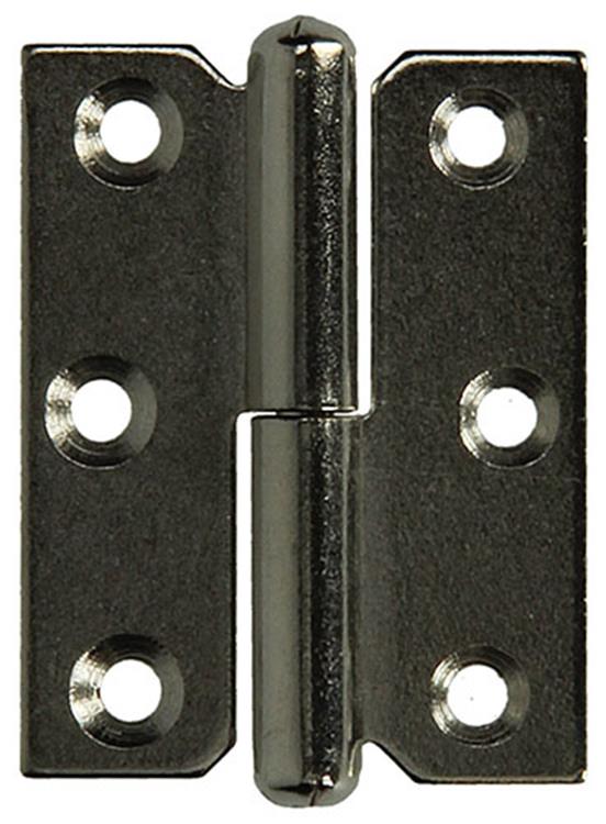 Mack 1013465 - 2 bisagras para muebles derecha niquelada alto 50 x ancho 40 mm | 5 piezas