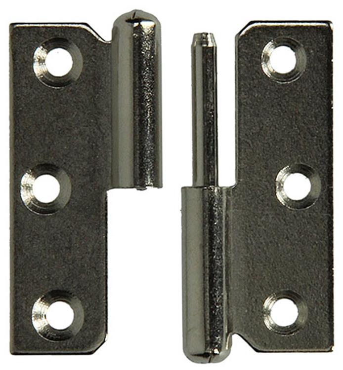 Mack 1013465 - 2 bisagras para muebles derecha niquelada alto 50 x ancho 40 mm | 5 piezas