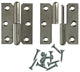 Mack 1013465 - 2 bisagras para muebles derecha niquelada alto 50 x ancho 40 mm | 5 piezas