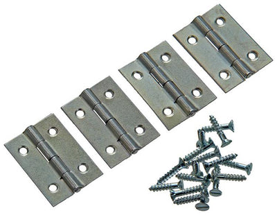 Mack 1013245 - 4 narrow hinges galvanized h 25 x w 18 mm | 5 pieces