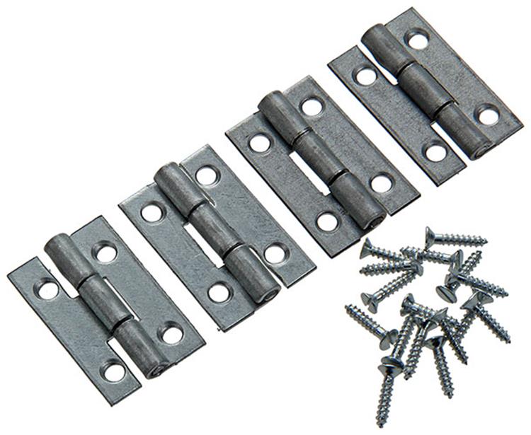 Mack 1013544 - 4 bisagras estrechas galvanizadas h 30 x w 19 mm | 5 piezas