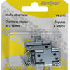 Mack 1013544 - 4 bisagras estrechas galvanizadas h 30 x w 19 mm | 5 piezas