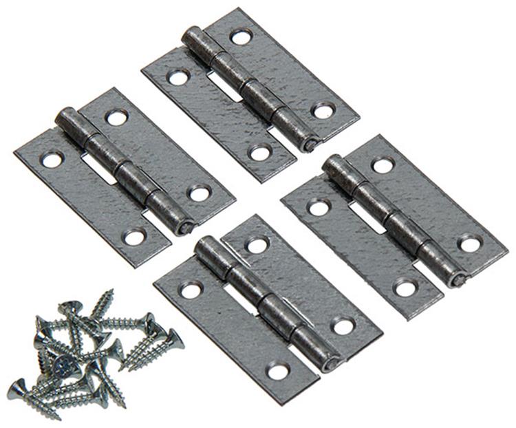 Mack 1013246 - 4 bisagras estrechas galvanizadas h 40 x w 25 mm | 5 piezas