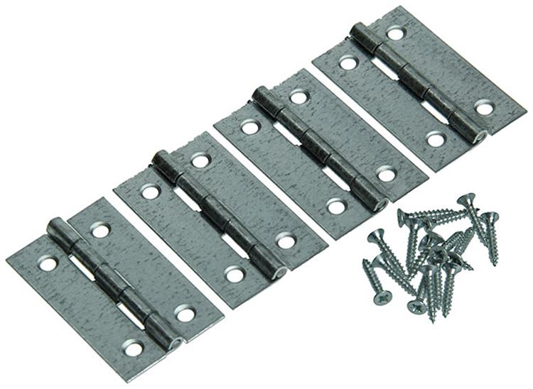 Mack 1013247 - 4 bisagras estrechas galvanizadas h 50 x w 30 mm | 5 piezas