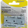 Mack 1013248 - 4 bisagras estrechas galvanizadas h 60 x w 35 mm | 5 piezas