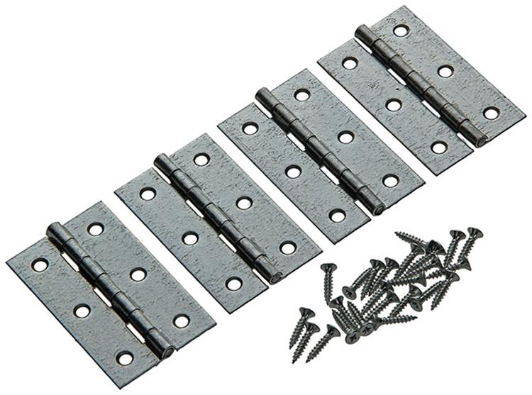Mack 1013249 - 4 bisagras estrechas galvanizadas h 70 x w 40 mm | 5 piezas