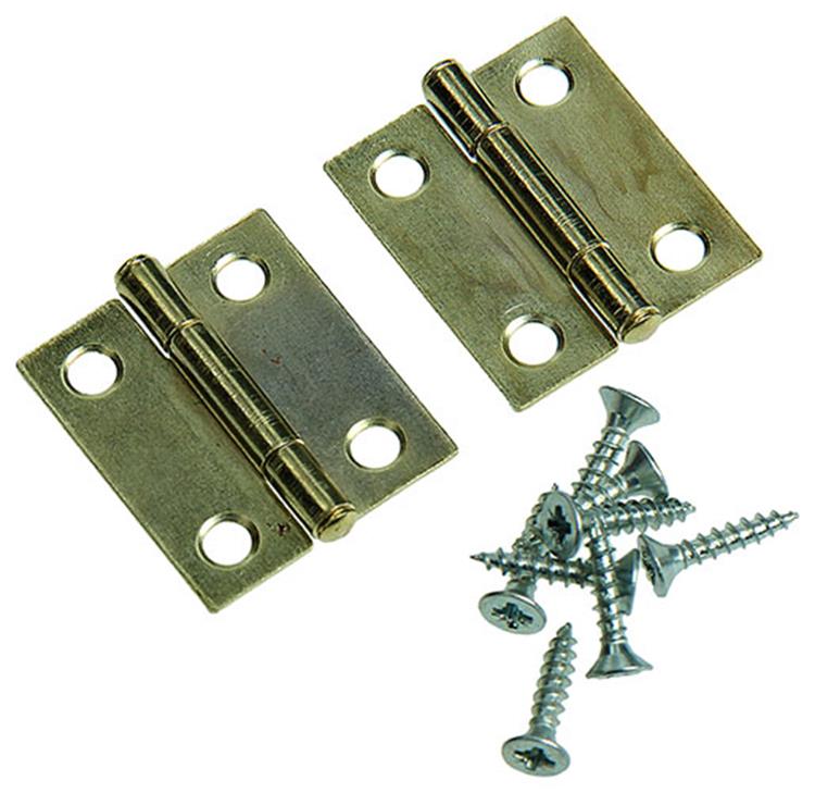 Mack 1013502 - 2 bisagras estrechas latón h 25 x w 18 mm | 5 piezas