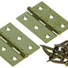 Mack 1013338 - 2 bisagras estrechas latón h 50 x w 30 mm | 5 piezas