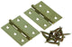 Mack 1013338 - 2 bisagras estrechas latón h 50 x w 30 mm | 5 piezas