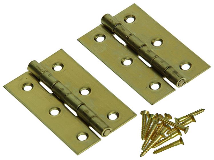 Mack 1013504 - 2 bisagras estrechas latón h 60 x w 46 mm | 5 piezas