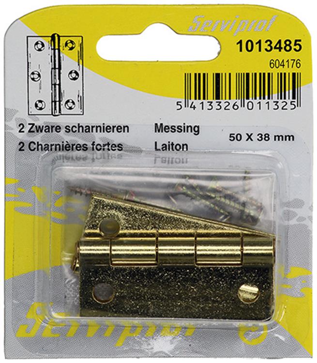 Mack 1013485 - 2 bisagras latonadas h 50 x w 38 mm | 5 piezas