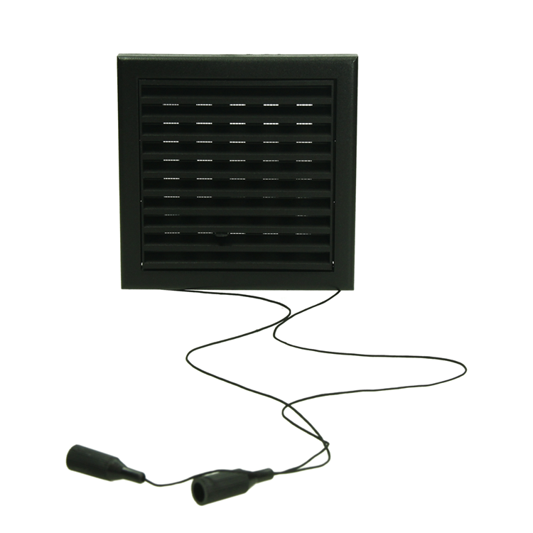 Renson 1069262 - Rejilla regulable de superficie PVC 732 (154x154) str 9005 (negro) | 2 piezas