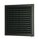 Renson 1069263 - Rejilla regulable de superficie PVC 732 (187x187) str 9005 (negro) | 2 piezas