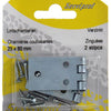 Mack 1013481 - 2 bisagras de cinta galvanizadas h 25 x w 80 mm | 5 piezas