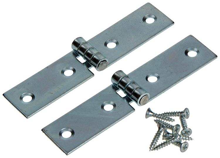 Mack 1013482 - 2 bisagras de cinta galvanizadas h 22 x w 100 mm | 5 piezas