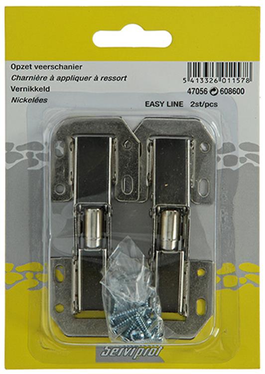 Mack 1013624 - 2 cerniere a molla nichelate easy-line | 5 pezzi