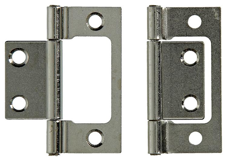 Mack 1013560 - 2 bisagras para puerta plegable niquelada alto 50 x ancho 40 mm | 5 piezas