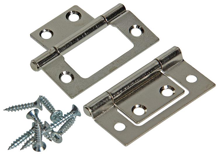 Mack 1013560 - 2 bisagras para puerta plegable niquelada alto 50 x ancho 40 mm | 5 piezas