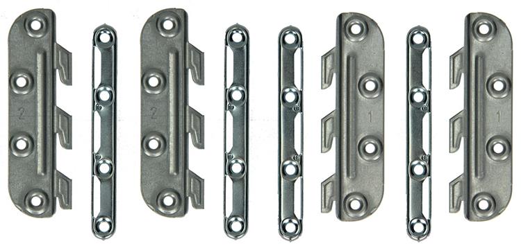 Mack 1013463 - juego de 4 ganchos para cuna en blanco 135mm | 5 piezas