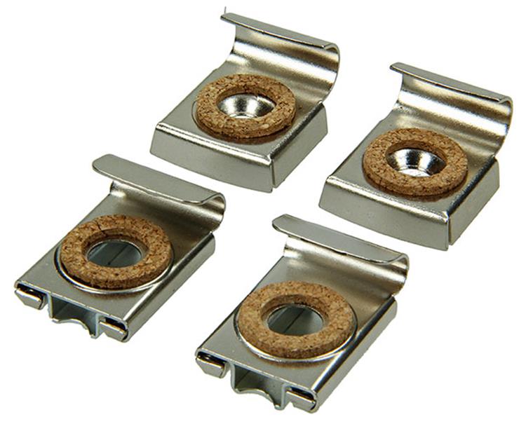 Mack 1017030 - 1 juego de abrazaderas para soporte de espejo de 4 piezas | 5 piezas