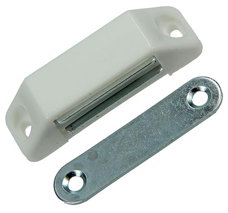 Mack 1015812 - 2 cerraduras magnéticas, modelo pesado, plástico blanco | 10 piezas