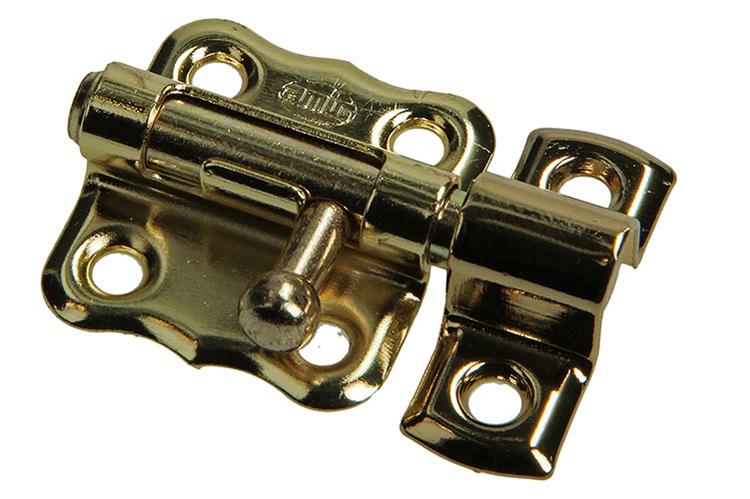 Mack 1015934 - 1 pestillo americano latonado a 30 - b 15 mm | 5 piezas