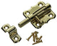 Mack 1015935 - 1 pestillo americano latonado a 40 - b 20 mm | 5 piezas