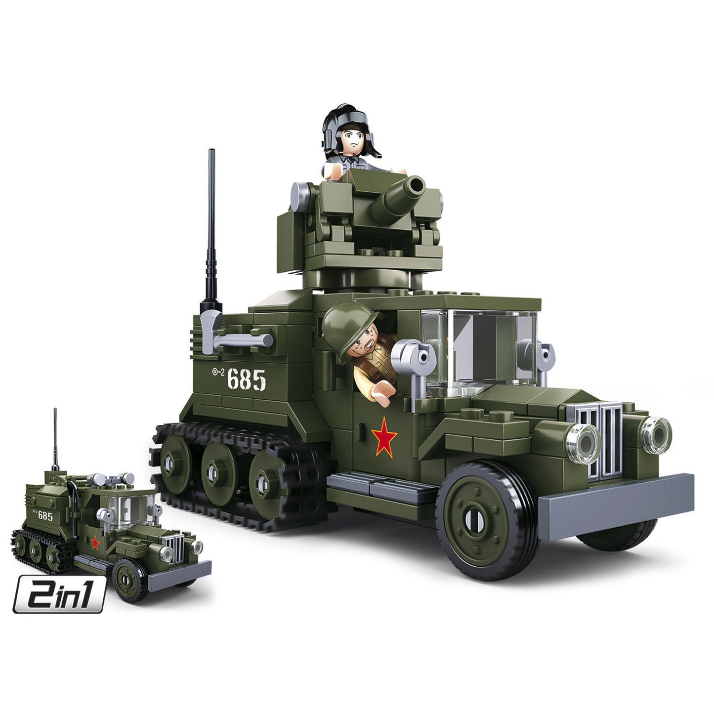 Sluban WWII Gaz Aliado Half-Track 2in1