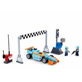 Sluban racing team klein circuit bouwspeelgoed kinderen vanaf 6 jaar – constructiespeelgoed bouwdoos met 210 bouwstenen – m38-b0762 - afbeelding 3