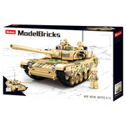 Sluban modelbricks army modern battle tank desert bouwspeelgoed – constructiespeelgoed modelbouw – bouwdoos met 893 bouwstenen – m38-b0790 vanaf 8 jaar - afbeelding 2