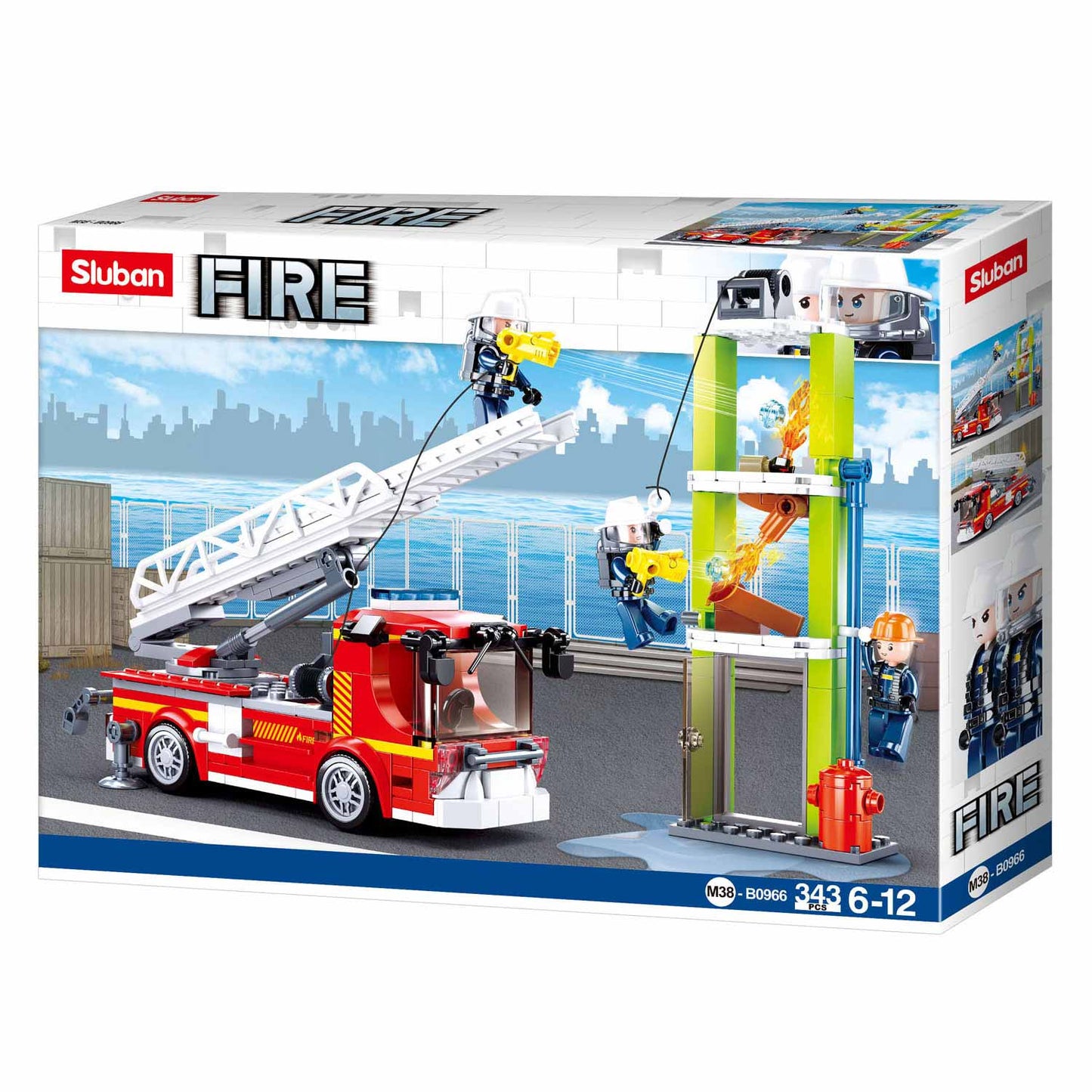 Sluban Fire Brigade Ladder Car Ejercicio