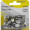 Mack 1013317 - 12 soportes para estantes ø 7mm casquillos ø 7,5 mm niquelados | 5 piezas