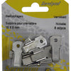 Mack 1015866 - 8 soportes de marco niquelados | 5 piezas