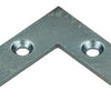 Mack 1013301 - 8 escuadras planas galvanizadas 40x40x10x2mm | 10 piezas