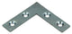Mack 1013301 - 8 escuadras planas galvanizadas 40x40x10x2mm | 10 piezas