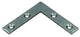 Mack 1013302 - 8 escuadras planas galvanizadas 50x50x10x2mm | 10 piezas