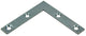 Mack 1013303 - 8 escuadras planas galvanizadas 60x60x10x2mm | 10 piezas