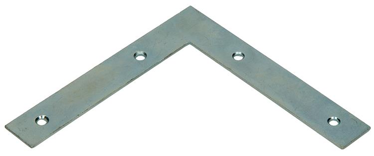 Mack 1013306 - 8 escuadras planas galvanizadas 125x125x20x2mm | 10 piezas