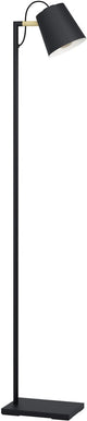 Eglo lacey vloerlamp - e27(excl) - 159 cm - hout|staal - zwart|bruin