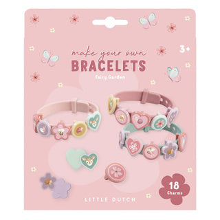Pulseras deslizantes Little Dutch con dijes de jardín de hadas | 3 piezas