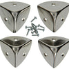 Mack 1013346 - 4 esquinas para maleta niqueladas 35 mm | 5 piezas