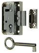 Mack 1015913 - 1 cerradura para mueble de superficie niquelada 20mm | 5 piezas