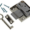 Mack 1013606 - 1 cerradura para mueble de superficie niquelada 35mm | 5 piezas