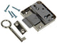Mack 1013606 - 1 cerradura para mueble de superficie niquelada 35mm | 5 piezas