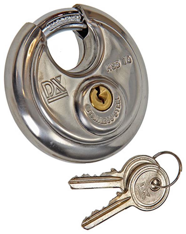 Mack 1013632 - 1 candado disco acero inoxidable ø 70 mm | 5 piezas